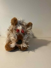 KEEL TOYS YORKSHIRE TERRIER YORKIE MAISY DOG SOFT PLUSH TOY RED BOW COLLAR
