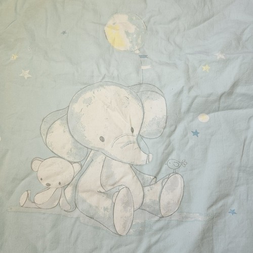 Elephant blue pram blanket - elephant,
