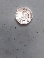 Peter Rabbit 2018 Radish 50p Coin by Beatrix Potter Circulated Good Condition