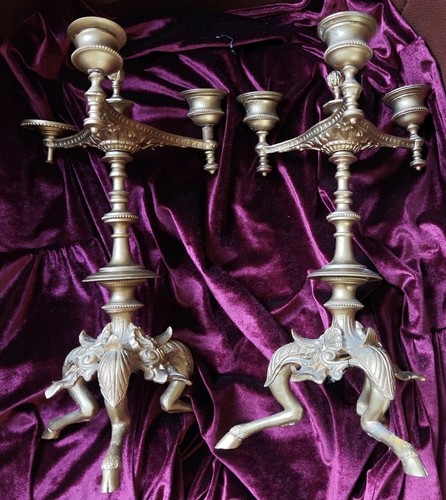Pair antique french gilt - of,