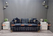 Ark Future Ruby Luxury  New Sofa  Gold Accents Modern Elegant Lounge Chair