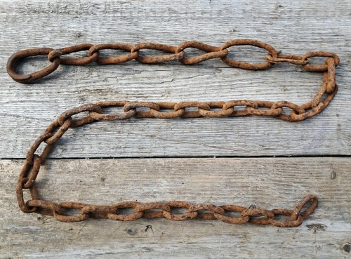 Antique forged iron chain - iron,