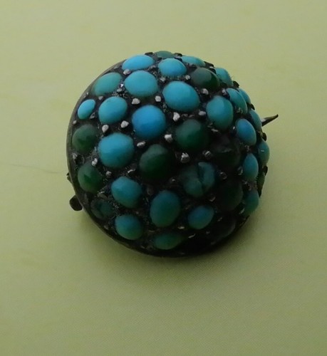 Antique persian turquoise pave - antique,
