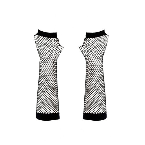 Long black fishnet - black,