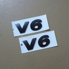 2x V6 Glossy Black Plastic