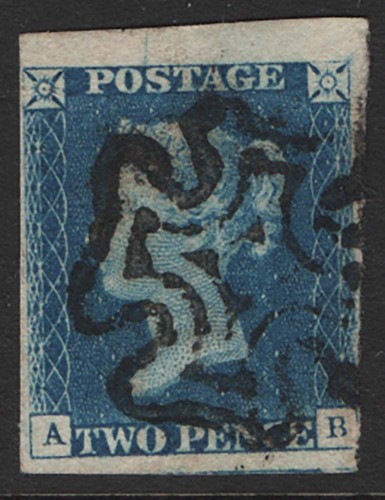 1840 blue plate - 1840, ab
