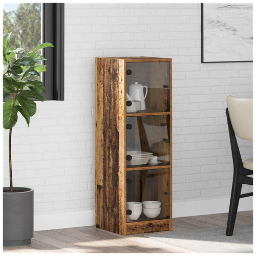 Highboard old wood 35x37x109cm - highboard,