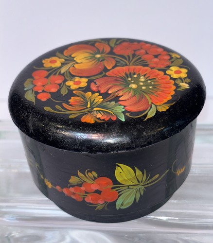 Vintage round lacquer - vintage, box