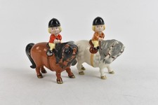 Vintage Beswick Pony Ceramic Figurines Job Lot x 2 Norman Thelwell Learner 1981