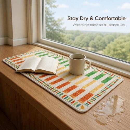 Window seat cushion for bay - window,