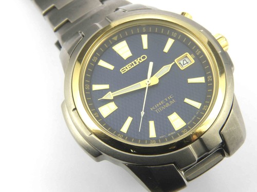 Mens seiko kinetic titanium - mens,