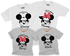 Personalised Family Disneyland Holiday T-shirt Mickey Minnie Custom Adult Kids
