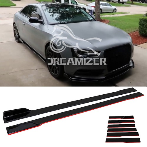Black red side skirt - 87",