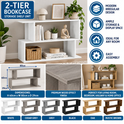 Tier bookcase storage - 2, shelf