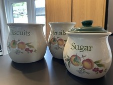 Cloverleaf Peaches And Cream Biscuits / Utensils / Sugar Jars
