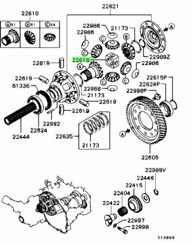 Holder ctr diff pinion - holder,,