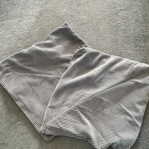 Grey soft ribbed - grey, cushion