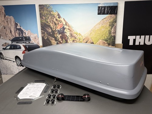 Halfords 420 grey roof box - ,