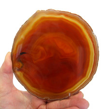 Banded Orange Agate Slice