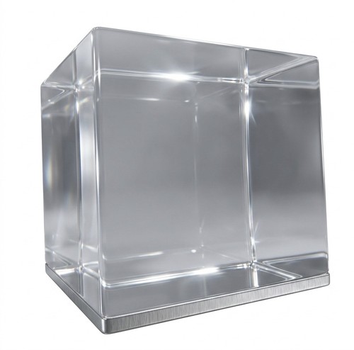 Solid lucite cube - solid, desk