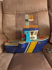 Fisher-Price Imaginext Ocean Rescue Trawler Boat - No figures - Spares or Repair