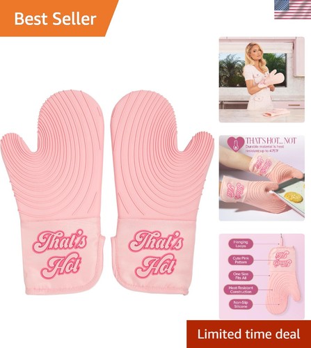 Chic pink oven mitt - oven,