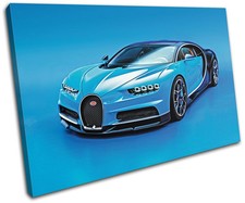 Bugatti Chiron Exotic Supercar Cars SINGLE CANVAS WALL ART Picture Print