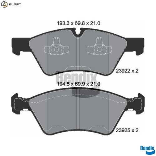 Brake pad set - set,