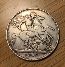 Queen Victoria Silver Crown 1889 Jubilee Head