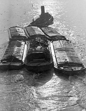 Scene showing barges on the