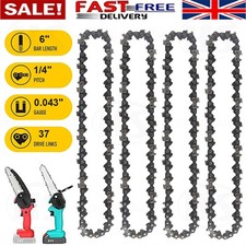 4PC 6" Chainsaw Chains for 6 inch Mini Electric Chainsaw Hand Held Wood Cutter