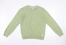 Jack Wills Men's Green Crew Neck Cotton Sweatshirt Size M