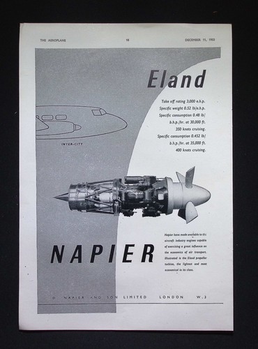 Original 1953 advert - original, napier