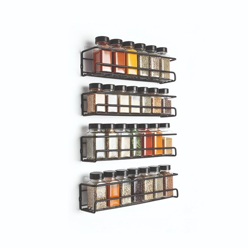 Tier spice rack - 4, mounted