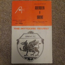 76/7 Aberdeen vs Orient (Anglo Scottish Cup)