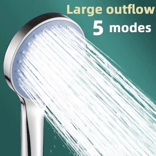 Chrome shower head and hose - chrome,