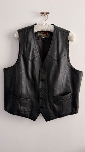 Vintage genuine leather black - vintage,