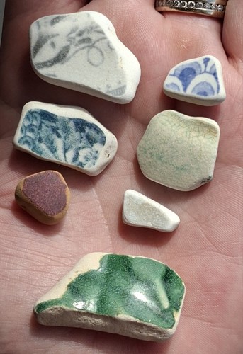 Seaham sea pottery - sea, and