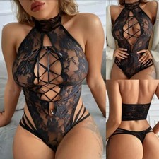 Sexy Lace Lingerie Set Nightwear Thong Underwear Women's 