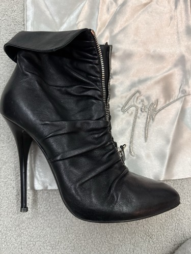 Giuseppe zanotti black leather - black,