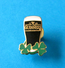 Quality Enamel Guinness Pint Pin Badge. Unused. Shamrock. St Patricks Day 😉
