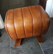 Leather Footstool Genuine