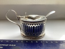 Antique Solid  Silver Mustard