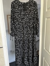 Black Floral Gypsy Style Dress