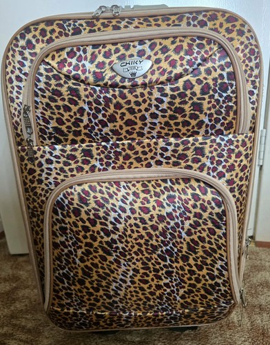 Leopard travel suitcase - leopard,