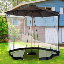 2.3 m Umbrella Table Outdoor Garden Mosquito Net - Black