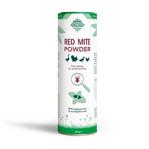 Red mite powder barrier - red, for