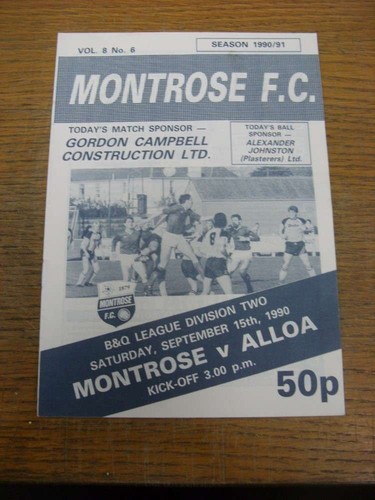 1990 montrose v alloa - 15/09/1990,