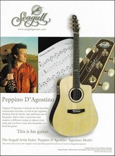 Peppino D'Agostino Signature Seagull Artist Series acoustic guitar advertisement
