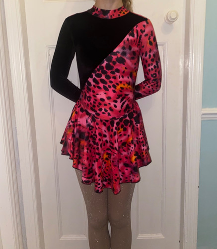 Girls black and - leopard, print